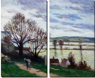 Картина Крестьянка на берегу реки