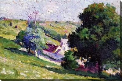 Картина Деревья возле деревни