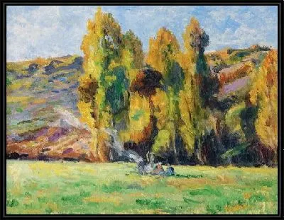 Картина Летний пейзаж с деревьями