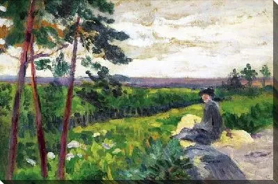 Картина Фигура на фоне леса