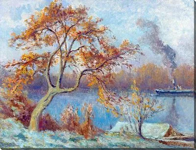 Картина Берега Сены Весной (около 1920 г.)