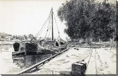 Картина Баржа у причала