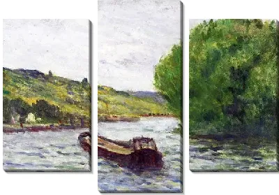 Картина Баржа на реке