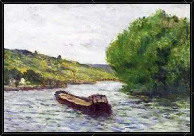 Картина Баржа на реке