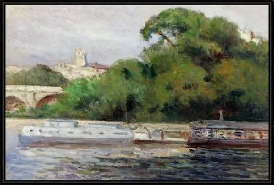 Картина Лодки на реке