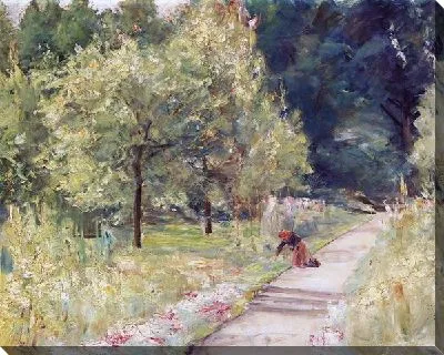 Садовник в саду