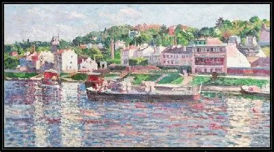 Картина Баржа на реке