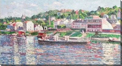 Картина Баржа на реке