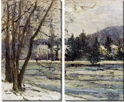 Картина Лед на реке