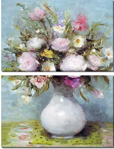 Картина Розы в белой вазе