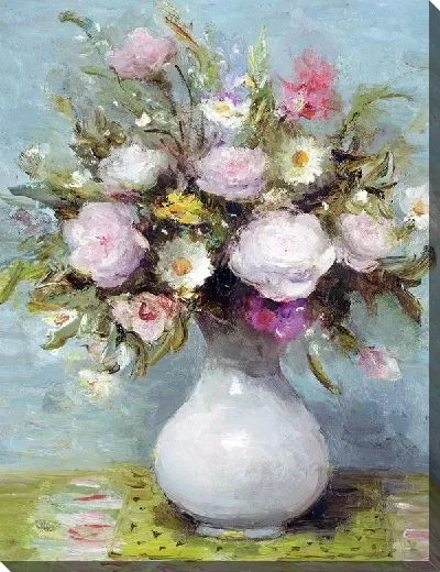 Картина Розы в белой вазе