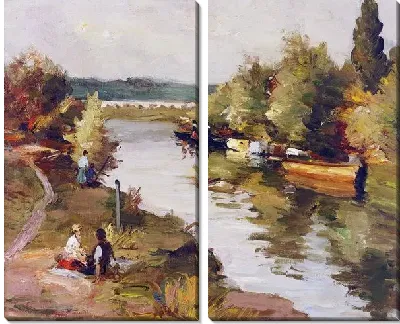 Речной пейзаж №8