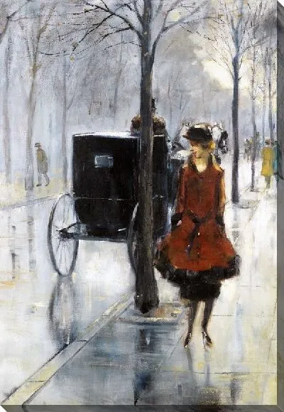 Картина Женщина гуляющая по улице