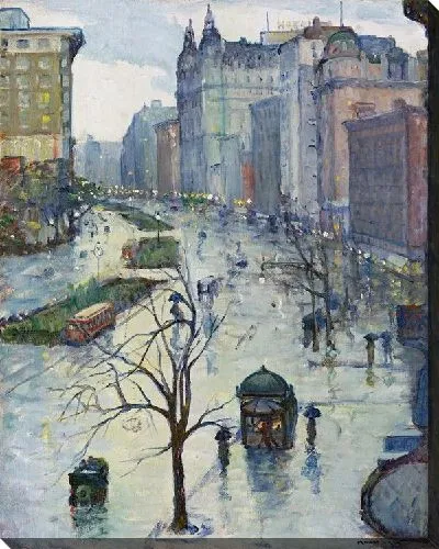 Картина Вид на вечерний город