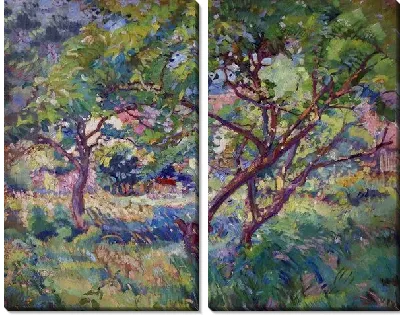 Сад с деревьями