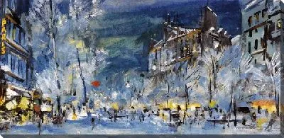 Картина Париж зимой