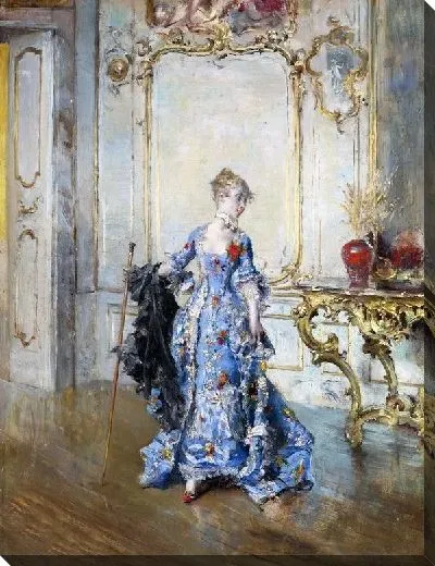 Картина маслом У зеркала