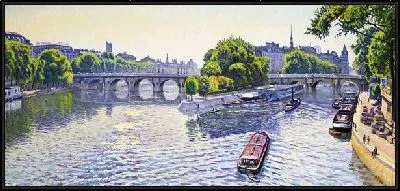 Картина Река утром