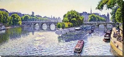 Картина Река утром