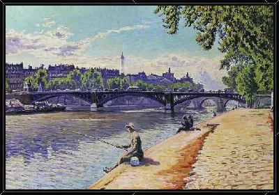 Картина Женщина рыбачит