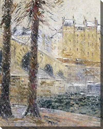 Картина Мост под снегом