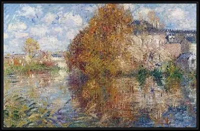 Картина Дом на берегу реки