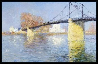 Картина Подвесной мост в Триэль-сюр-Сен