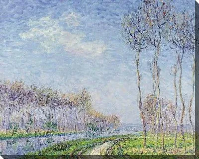 Картина Деревья на берегу реки