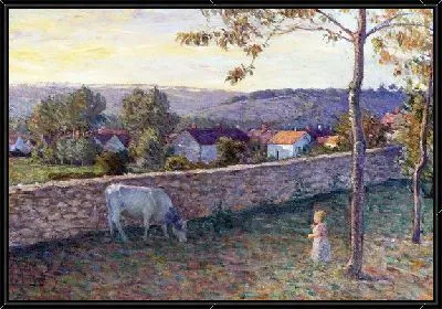 Картина Ребенок на лужайке