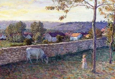 Картина Ребенок на лужайке