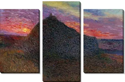 Стог сена на закате