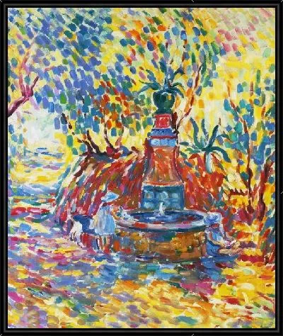 Девочка у фонтана