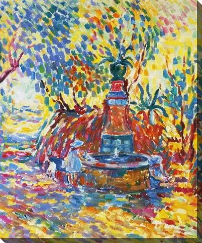 Девочка у фонтана