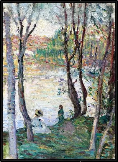 Картина Отдых на берегу реки