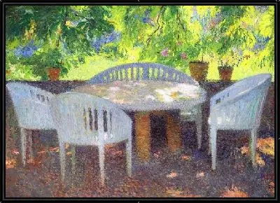 Картина Столик в саду