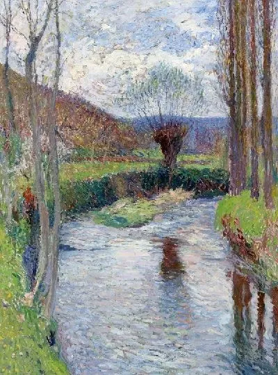 Картина Река весной