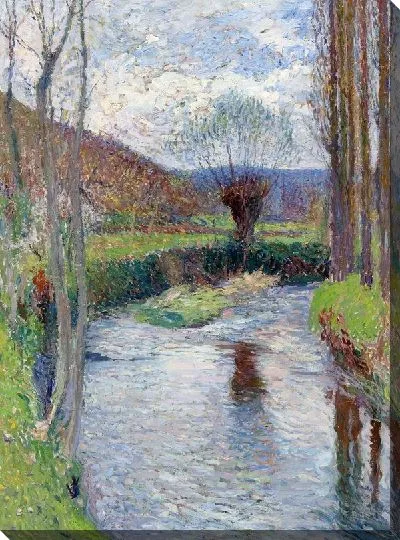 Картина Река весной