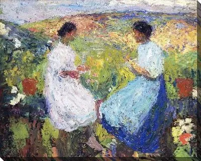 Картина Девушки беседуют