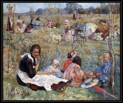 Няня с детьми