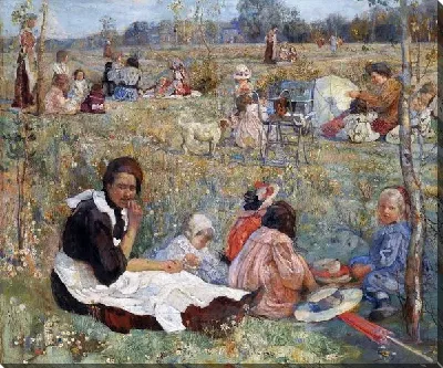 Няня с детьми