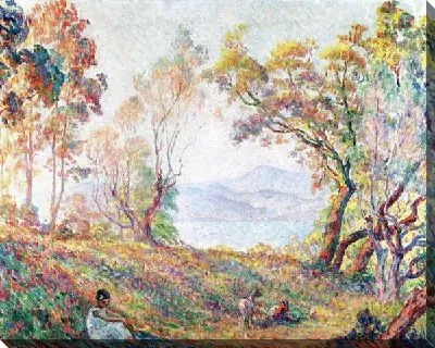 Картина Молодая девушка в лесу