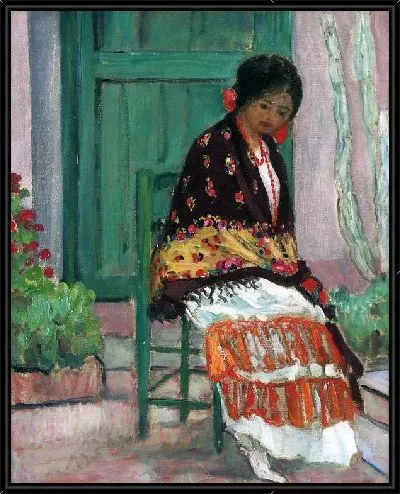 Картина Женщина в цветастой шали