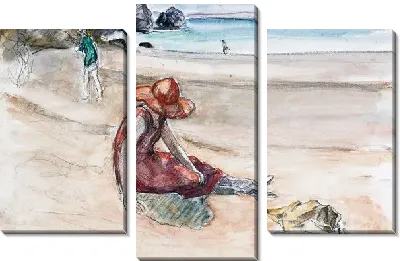 Картина Девушка на пляже №4