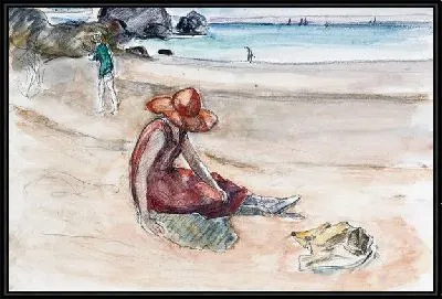 Девушка на пляже №4