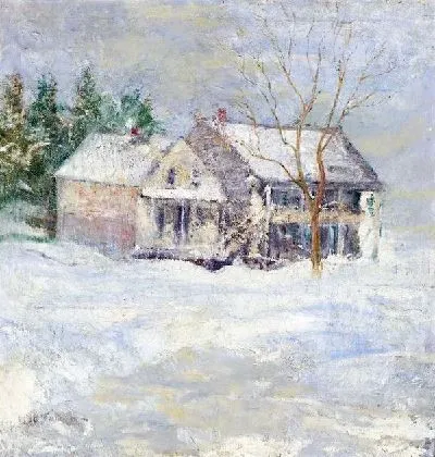 Картина Домик зимой