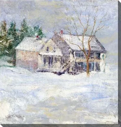 Картина Домик зимой