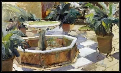 Фонтан в саду