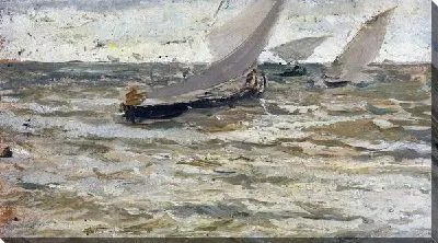 Картина Лодки покидают гавань