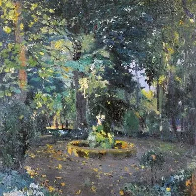 Фонтан в саду