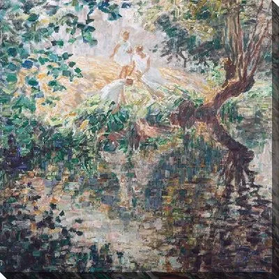 Картина Девушки на берегу реки